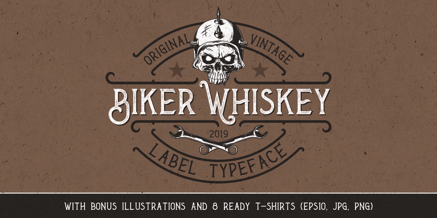 Beispiel einer Biker Whiskey-Schriftart #1